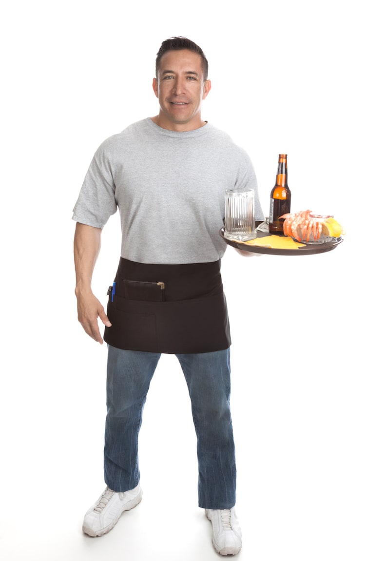 A Server/'s Dream Made In USA Quality Short Cocktail Waitress Apron with Reinforced Seams and Organizing Pockets Built to Last