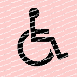 Classic Logo Car Truck Van laptop disabled adaptive handicap parking rehab funny disability Custom wheelchair sign