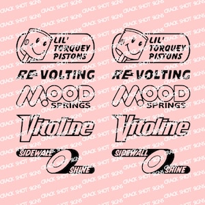 Cars Lightening McQueen Sponsor List Car Decal Funny sticker Performance Parts sponsor honda jdm mood springs vitoline revolting pistons