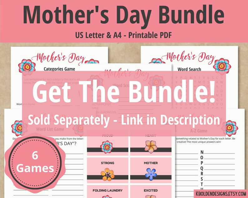 Mother's Day Printable Word Scramble Digital Download - Etsy