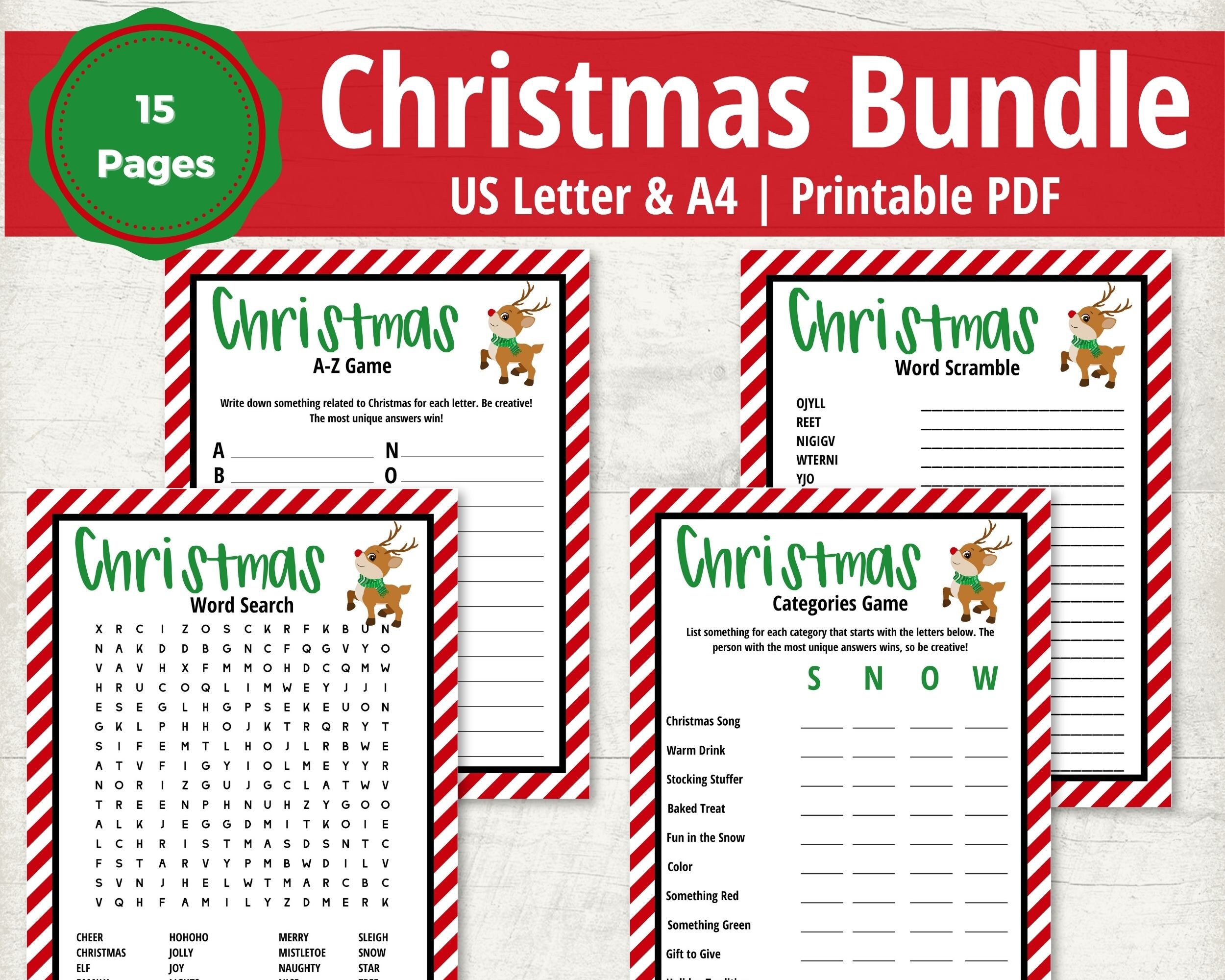 Buy Christmas Activity Bundle Word Games Word Search Word Online in India -  Etsy