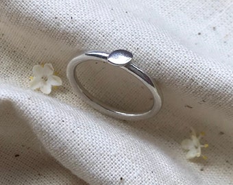 Eco silver seed ring for new beginnings