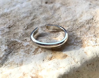 Recycled silver toe ring