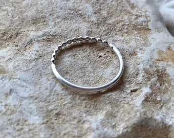 Sunrise stacking ring in eco silver