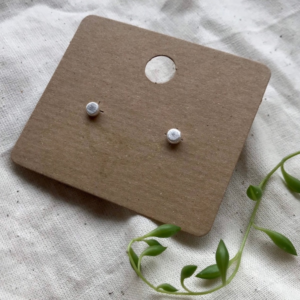 Recycled silver stud earrings