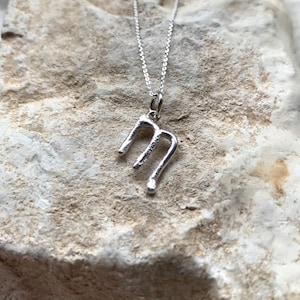 Scorpio zodiac symbol molten silver pendant necklace