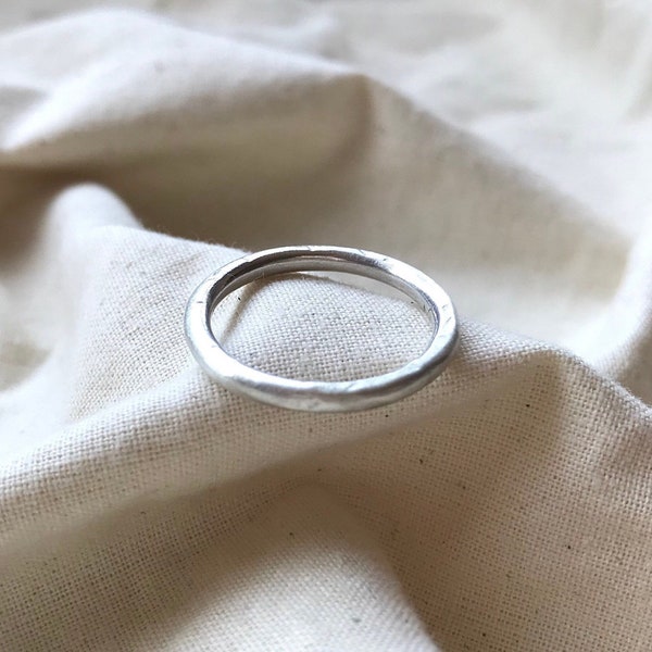 Rustic Silver Ring - Etsy