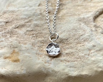 Crinoid fossil pendant ~ sterling silver