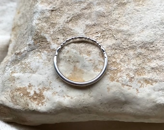 Pretty silver stacking ring