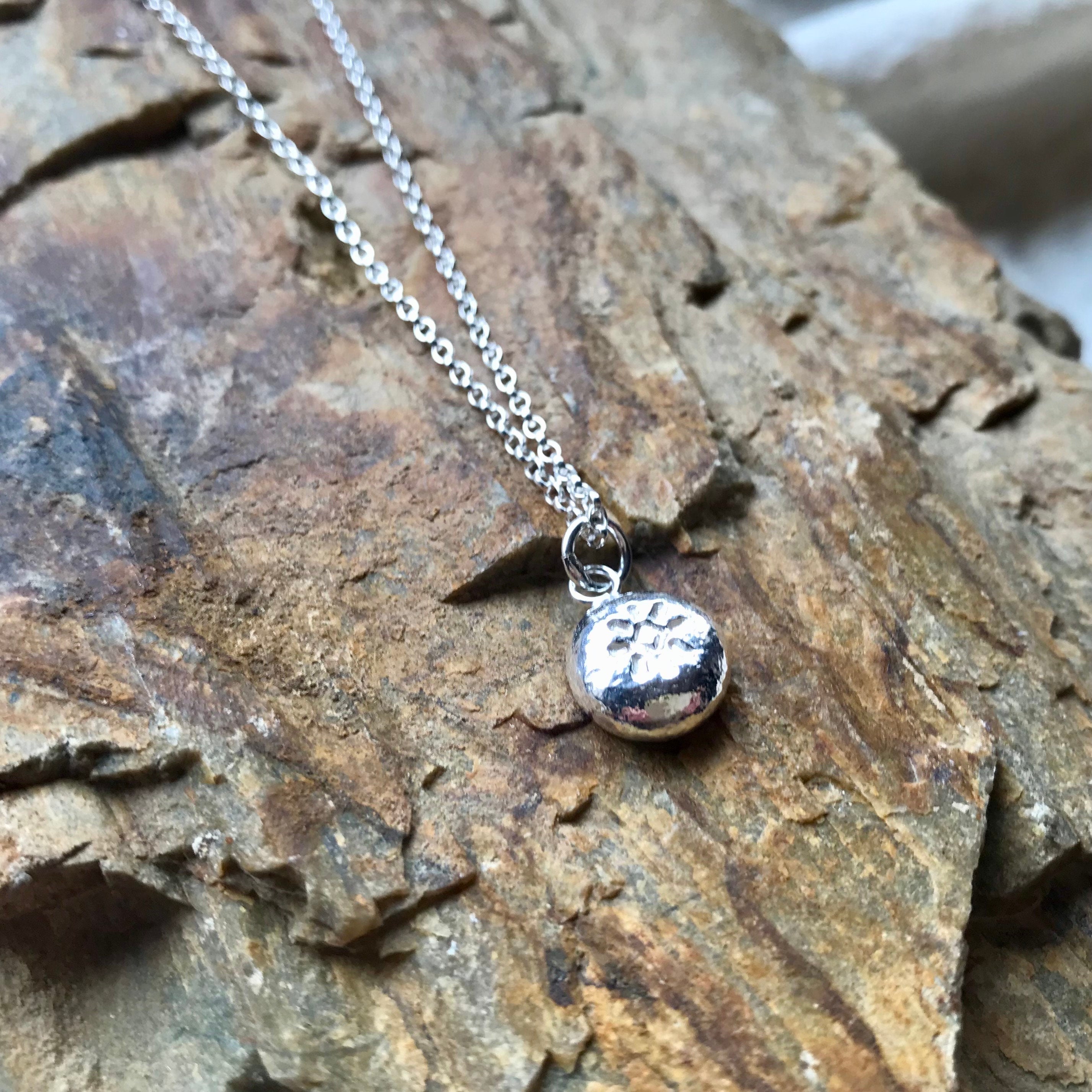 Recycled Silver Sun Symbol Pendant Necklace - Etsy