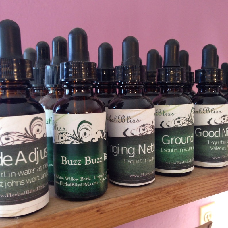 Herbal Tinctures Natural relief from headaches pain help Etsy
