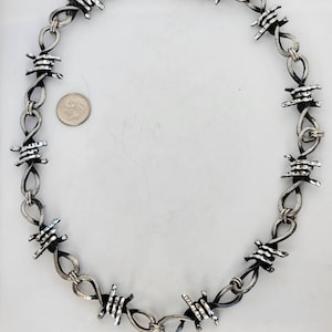 Large barb wire necklace