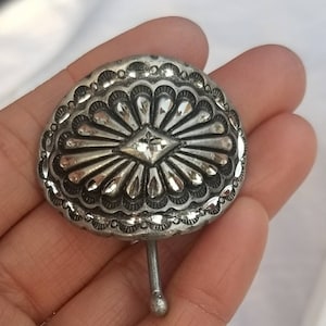 Almond shaped Concho pony tail clip
