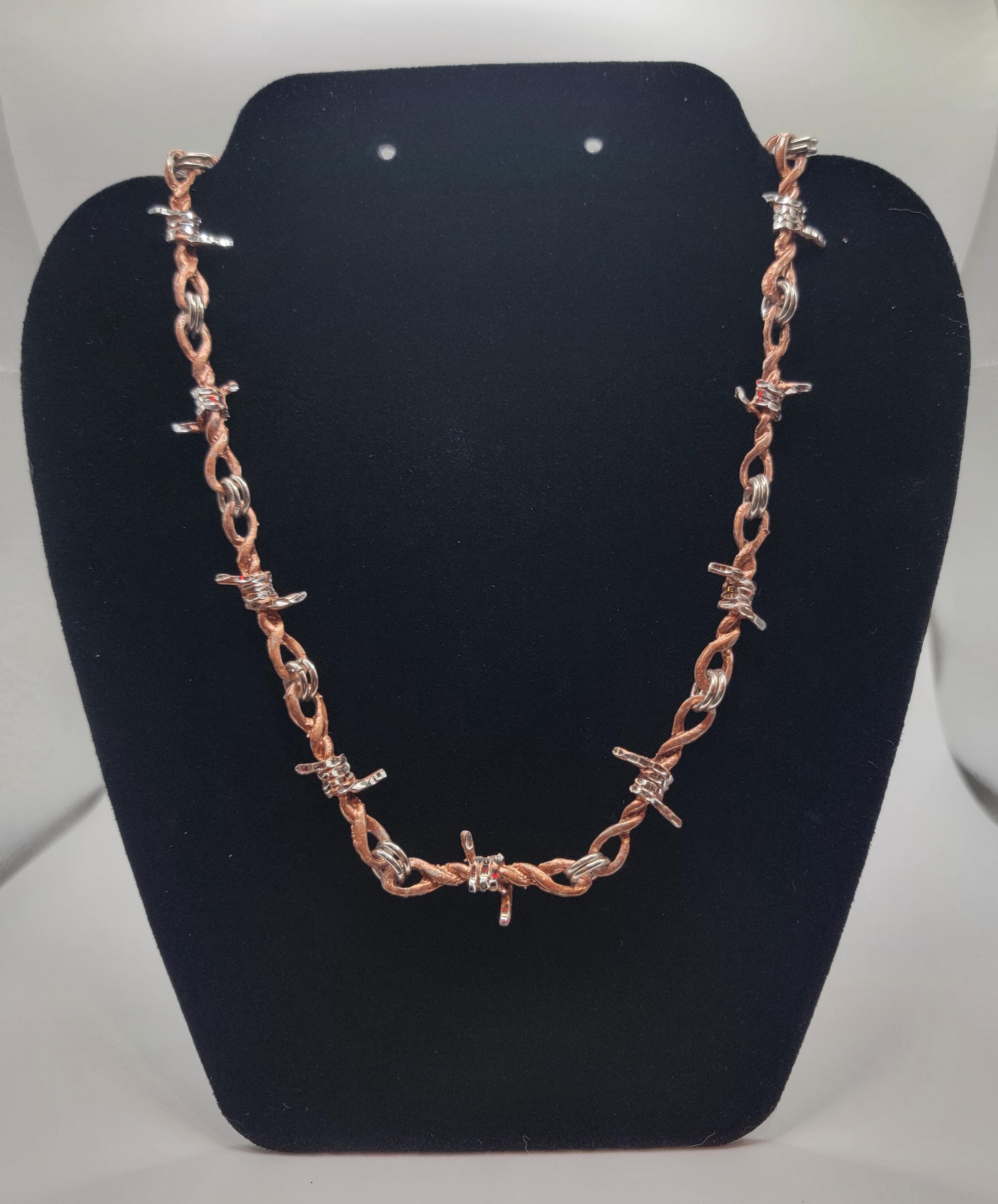 Rose Gold barbed wire necklace