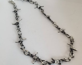 Barbed wire necklace
