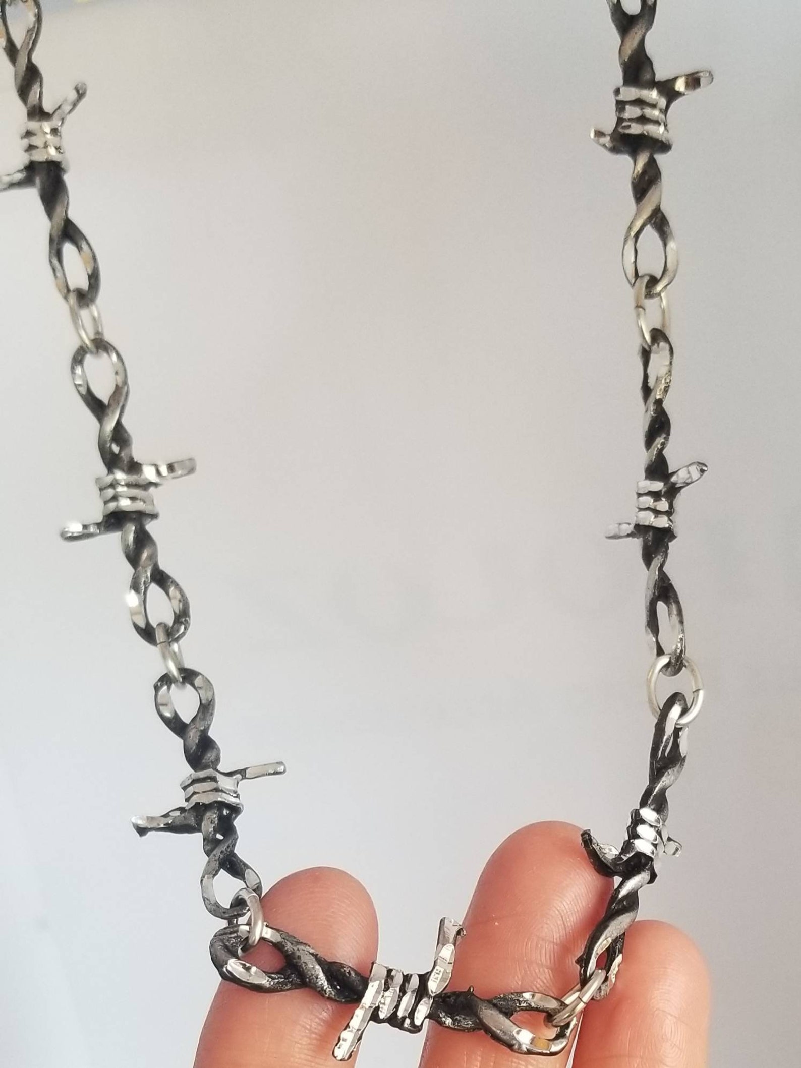 Barbed Wire Necklace Etsy