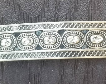 Pewter barrette with 60 mm French clip