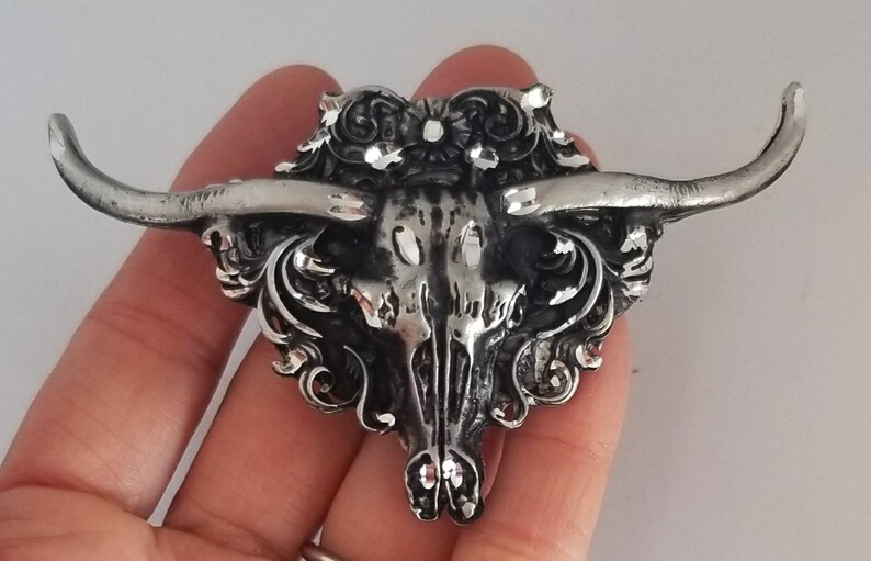 Longhorn skull barrette image 2