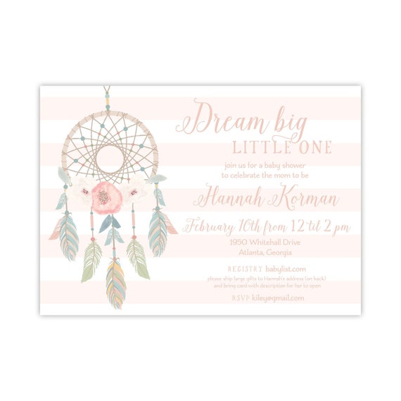 dream big little one baby shower invitations