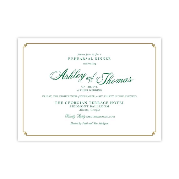 formal rehearsal dinner invitation party invitation wedding invitation wedding shower invitations custom invitations formal party invite