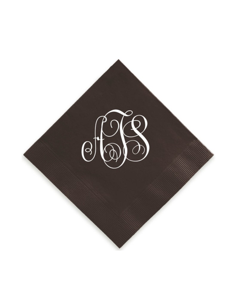 Classic Monogram Napkins Monogram Guest Towels Wedding Etsy