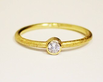 ring GOLD 585 DIAMANT 0,1 ct Verlobungsring Trauring