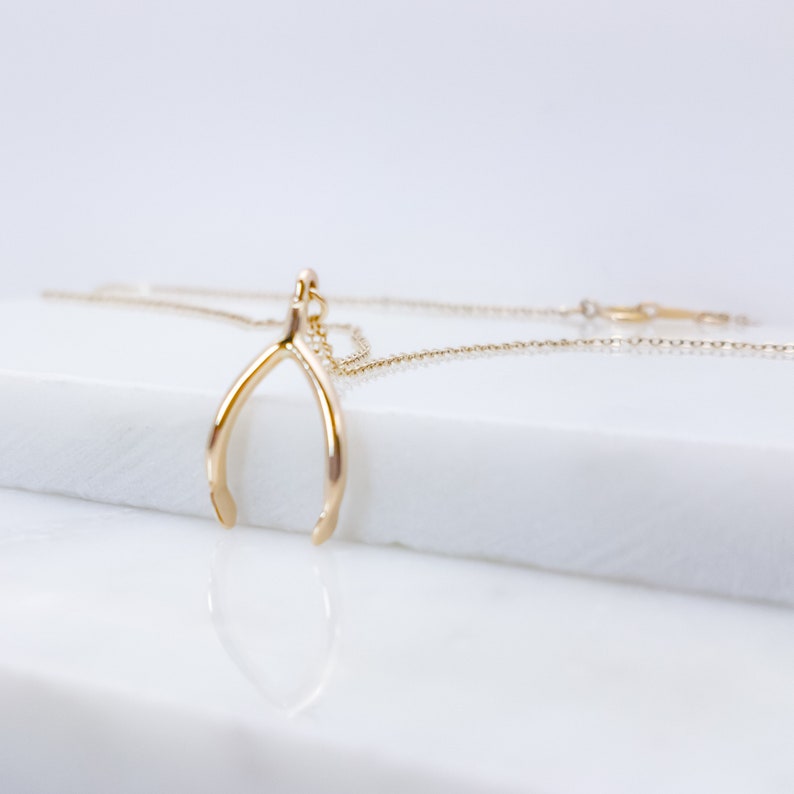 Statement Necklace • Wishbone Everyday Necklace • [14k Solid Gold  |  14k GoldFilled  |  Sterling Silver] 