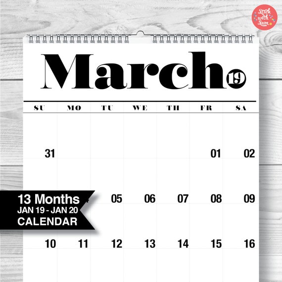wall calendar 2019 2020