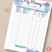 MONEY Planner Instant PDF. Planner Printable. Budget Organizer in Blue ...
