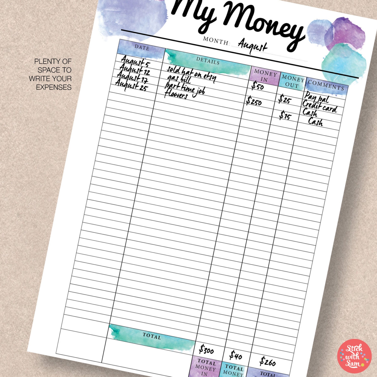 MONEY Planner Instant PDF. Planner Printable. Budget Organizer | Etsy