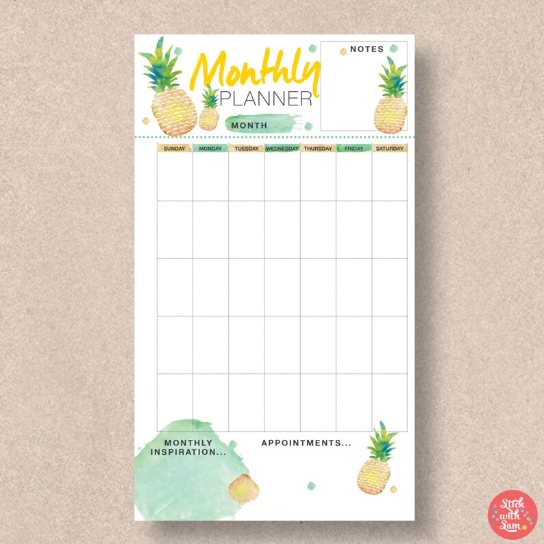 Filofax Template. Personal Insert Printable Planner page fits | Etsy