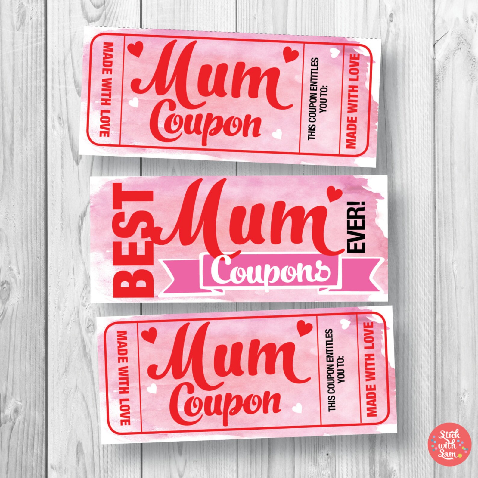 Love Coupon Book Printable. Pink Instant Download Love Coupons Etsy