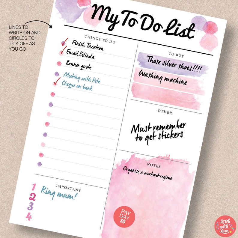 A4 A5 Letter & Half Size Printable Planners. Pink Money / Etsy
