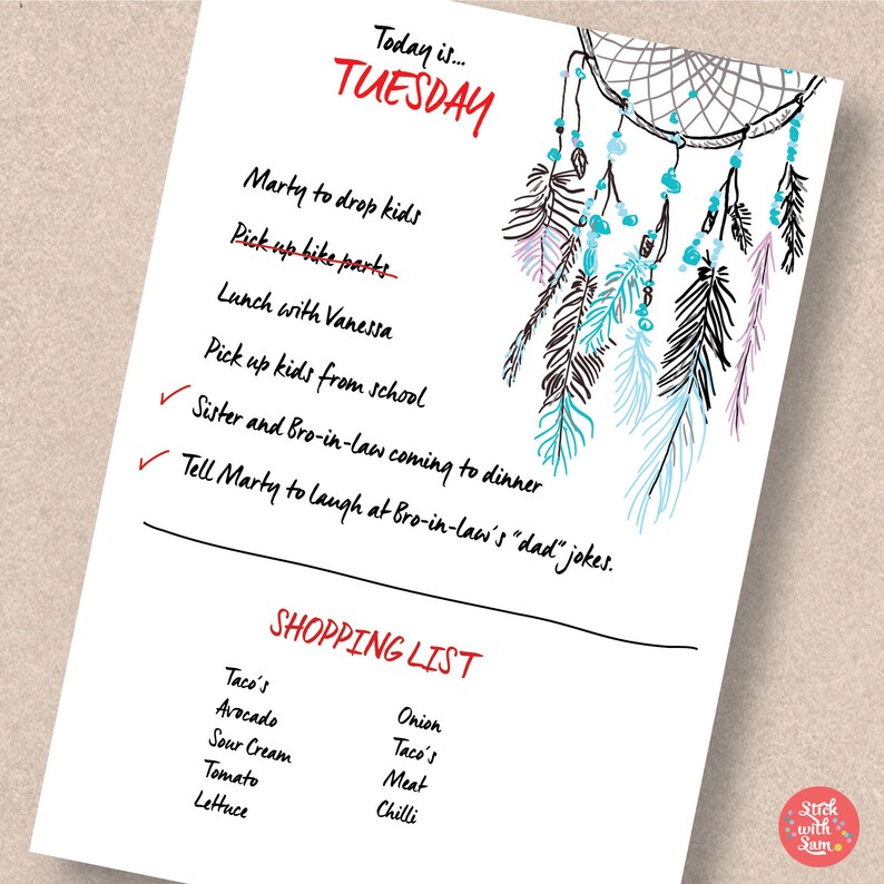 Printable Planner Dreamcatcher All-Purpose Template. A4 A5 | Etsy