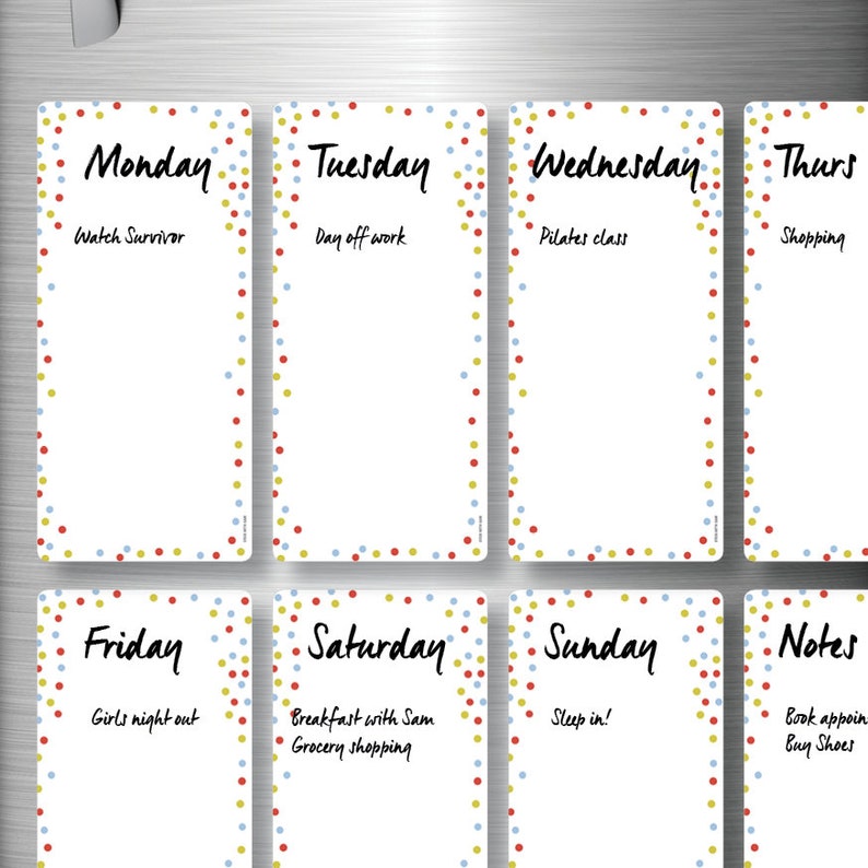 Small Fridge Whiteboard that you can write on Etsy