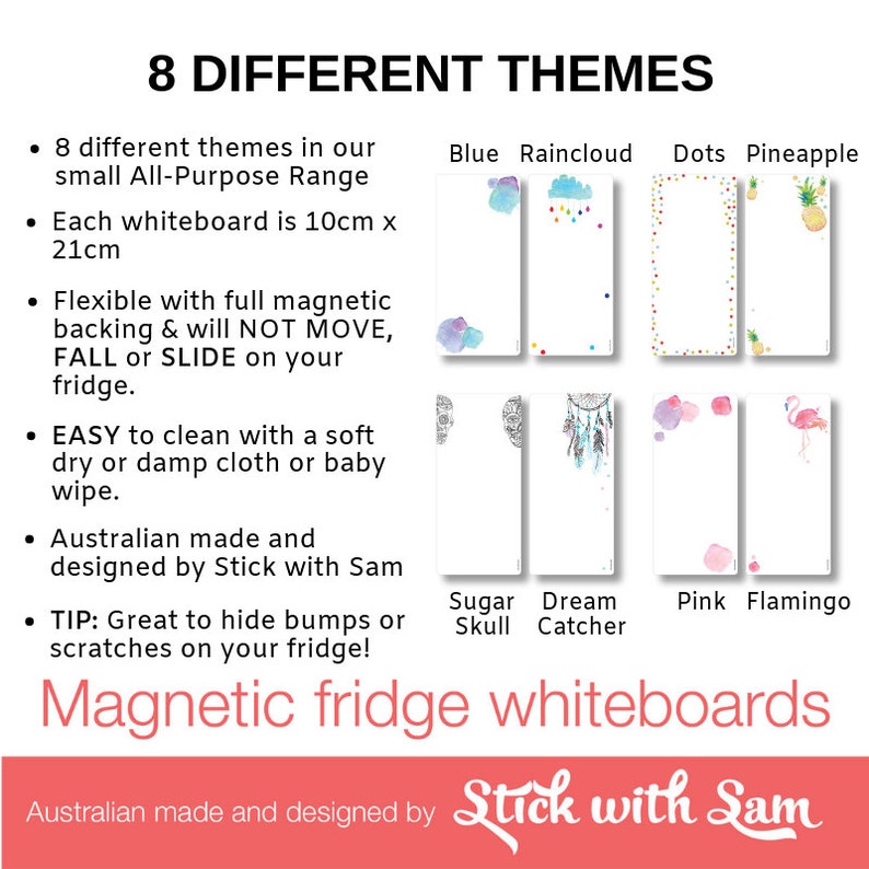 Small Fridge Whiteboard That You Can Write On Etsy Australia