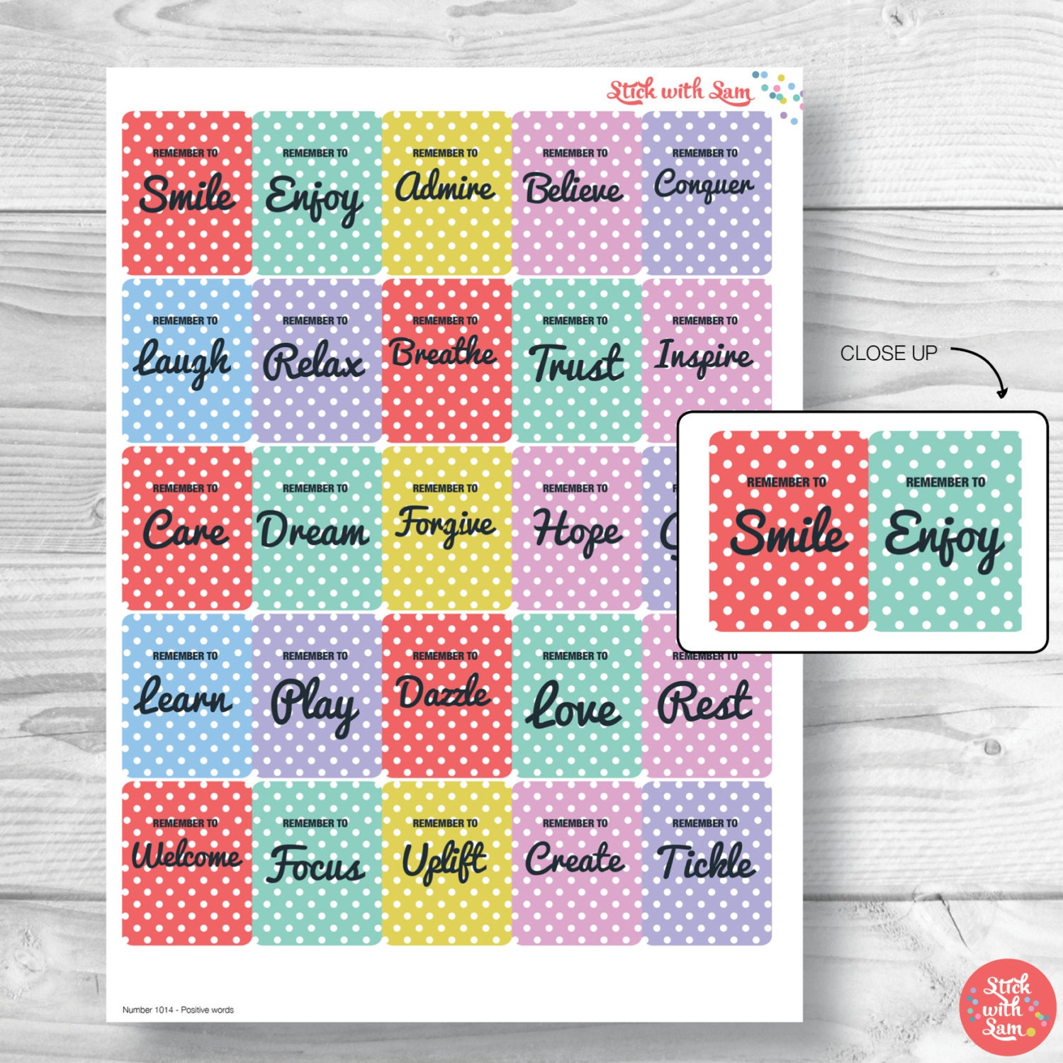 Inspirational Printable Stickers Positive &amp; Motivation - Etsy
