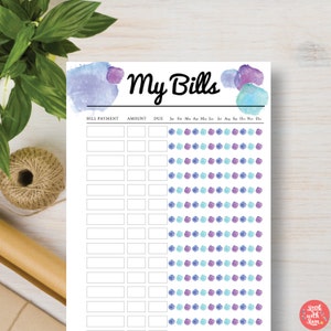 Blue Money Printable Planner. A4, A5, Letter & Half Size Printable Planner. Blue Money Planner | #576