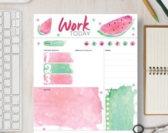 Watermelon Instant Planner Work List. Enjoy Planning your Day with this Colorful Watermelon Printable Organizer. Life Printable Binder|#592a