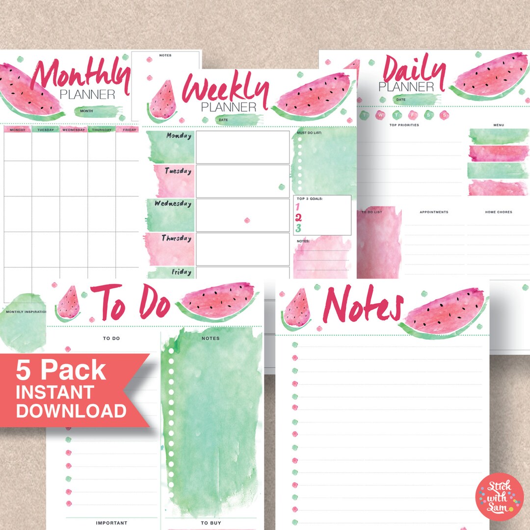Planner Printable. Planner Pages. Agenda Printable Planner Inserts ...