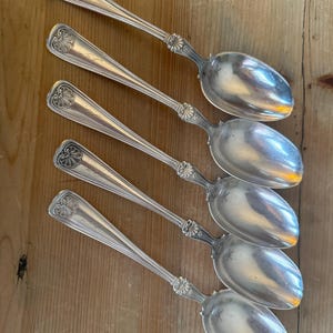 Gorham Shell Silverplate Dinner spoons (5) 1905