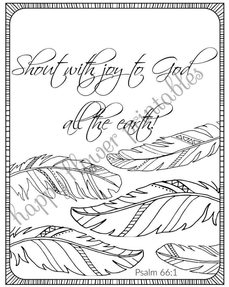 Download 5 Bible Verse Coloring Pages Set Inspirational Quotes DIY ...