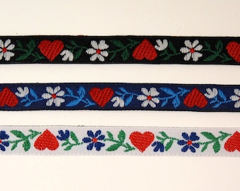 10mm Wide Czech Slovak Traditional Folk Ribbon