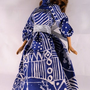 11 inch doll blue silk blouse and skirt and bolero jacket