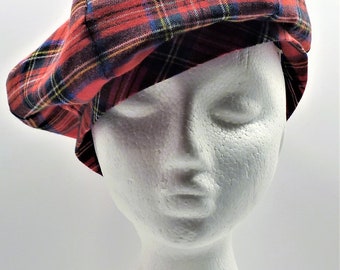 You Supply the Fabric!  French Beret Hat With 6 Points.  Custom Sized.