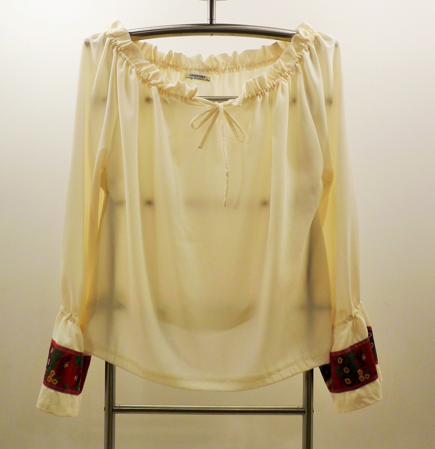 Gathered Neck Blouse - Etsy