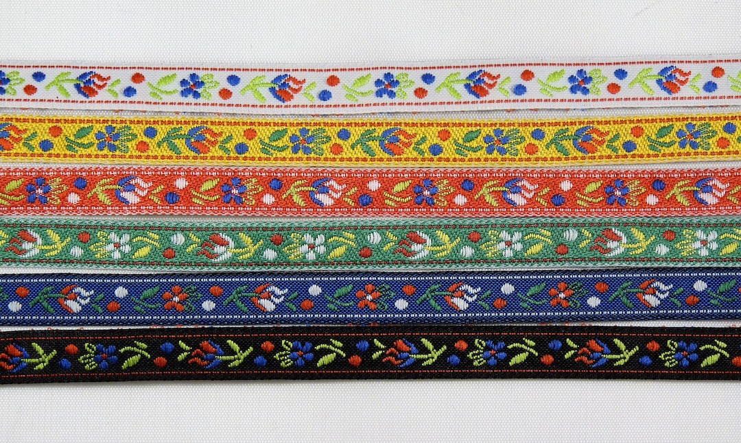 10mm Wide Czech Slovak Traditional Folk Ribbon - Etsy