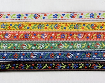 10mm Wide Czech Slovak Traditional Folk Ribbon