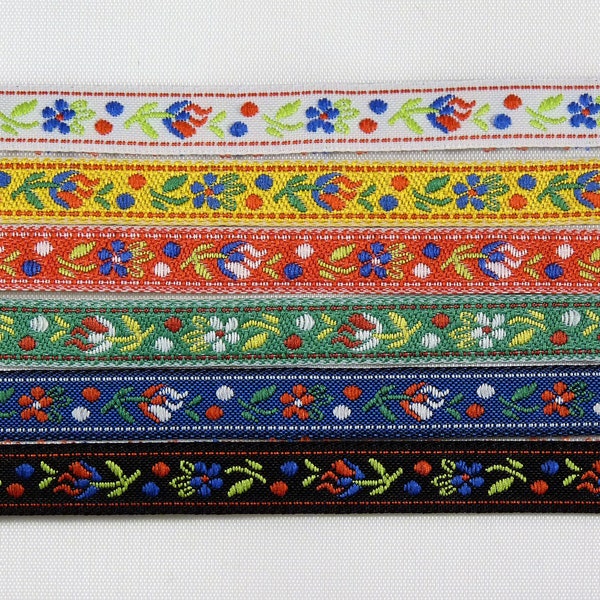 10mm Wide Czech Slovak Traditional Folk Ribbon