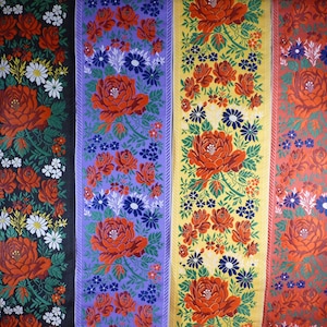 100mm Wide (polyester) Czech Slovak Folk Ribbon kroj ribbon